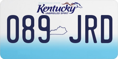 KY license plate 089JRD