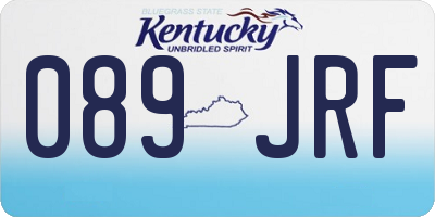 KY license plate 089JRF