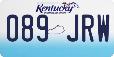 KY license plate 089JRW
