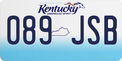 KY license plate 089JSB