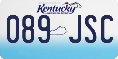 KY license plate 089JSC