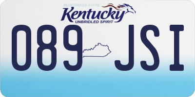 KY license plate 089JSI