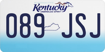 KY license plate 089JSJ
