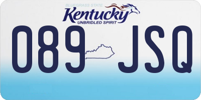 KY license plate 089JSQ