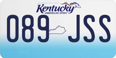 KY license plate 089JSS