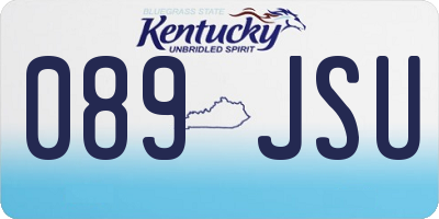 KY license plate 089JSU