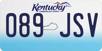 KY license plate 089JSV