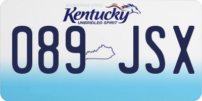 KY license plate 089JSX