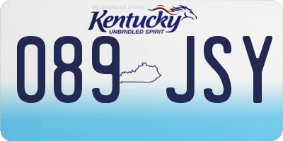KY license plate 089JSY