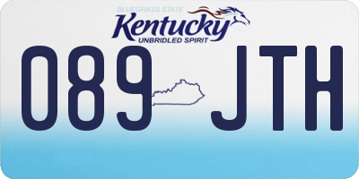 KY license plate 089JTH