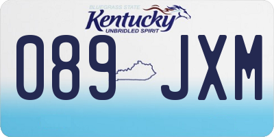 KY license plate 089JXM