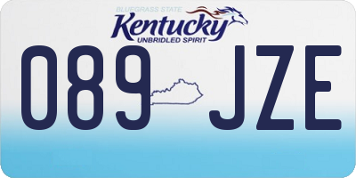 KY license plate 089JZE