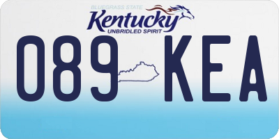 KY license plate 089KEA