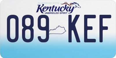 KY license plate 089KEF