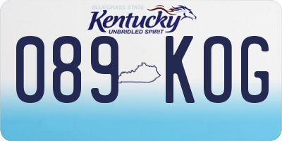 KY license plate 089KOG