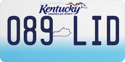 KY license plate 089LID