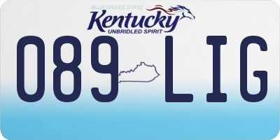 KY license plate 089LIG