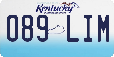 KY license plate 089LIM