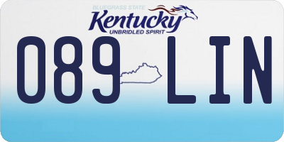 KY license plate 089LIN