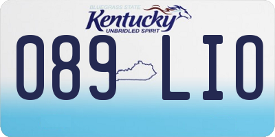 KY license plate 089LIO