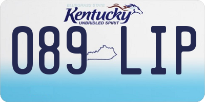 KY license plate 089LIP