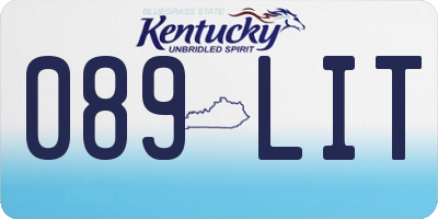 KY license plate 089LIT