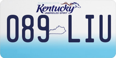 KY license plate 089LIU
