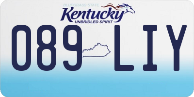 KY license plate 089LIY