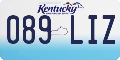 KY license plate 089LIZ