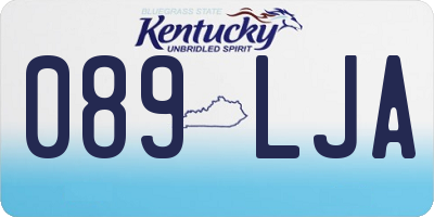 KY license plate 089LJA