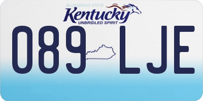 KY license plate 089LJE