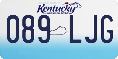 KY license plate 089LJG