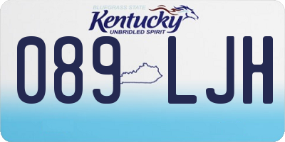 KY license plate 089LJH