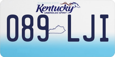 KY license plate 089LJI