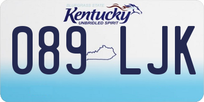 KY license plate 089LJK