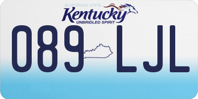 KY license plate 089LJL
