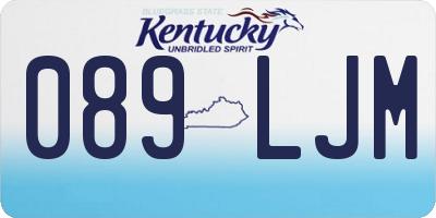 KY license plate 089LJM