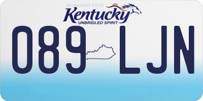 KY license plate 089LJN