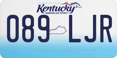 KY license plate 089LJR