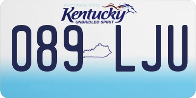 KY license plate 089LJU