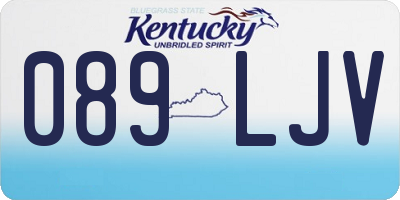 KY license plate 089LJV