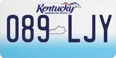 KY license plate 089LJY