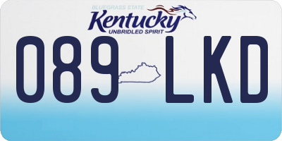 KY license plate 089LKD