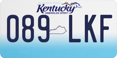 KY license plate 089LKF