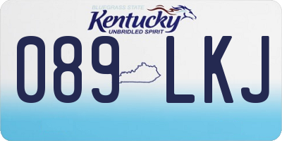 KY license plate 089LKJ