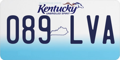 KY license plate 089LVA