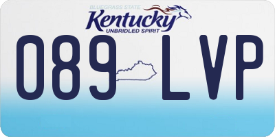 KY license plate 089LVP