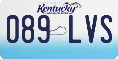 KY license plate 089LVS