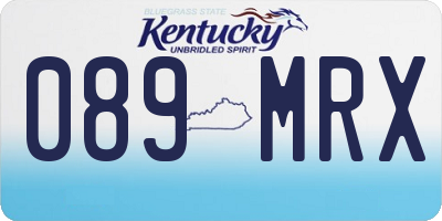 KY license plate 089MRX
