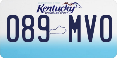 KY license plate 089MVO